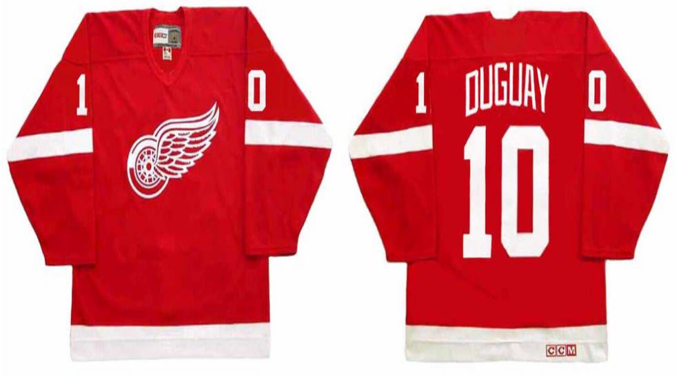 2019 Men Detroit Red Wings #10 Duguay Red CCM NHL jerseys